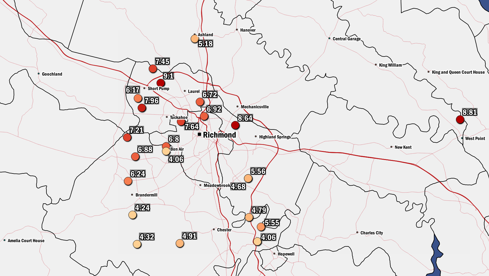 Storm event totals